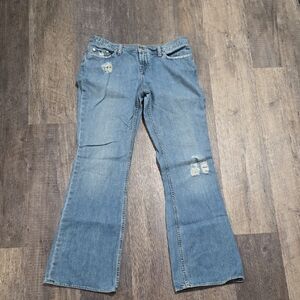Denim Laboratory Women's Size 8 Low Rise Slimmer Flare Leg Distressed